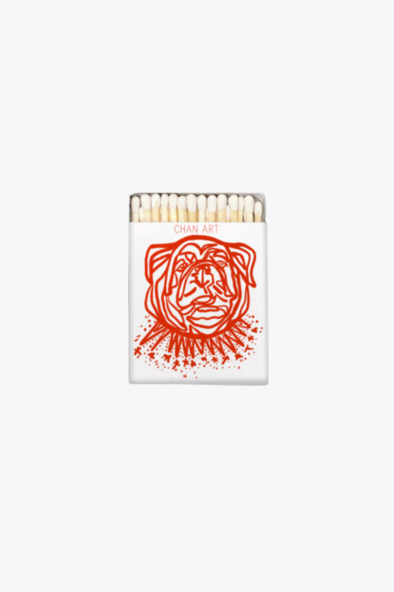 Red Metallic Dawg Square Matchbox