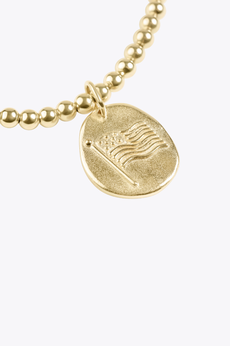 Classic Gold 3mm Bracelet - Inspire America Gold Disc