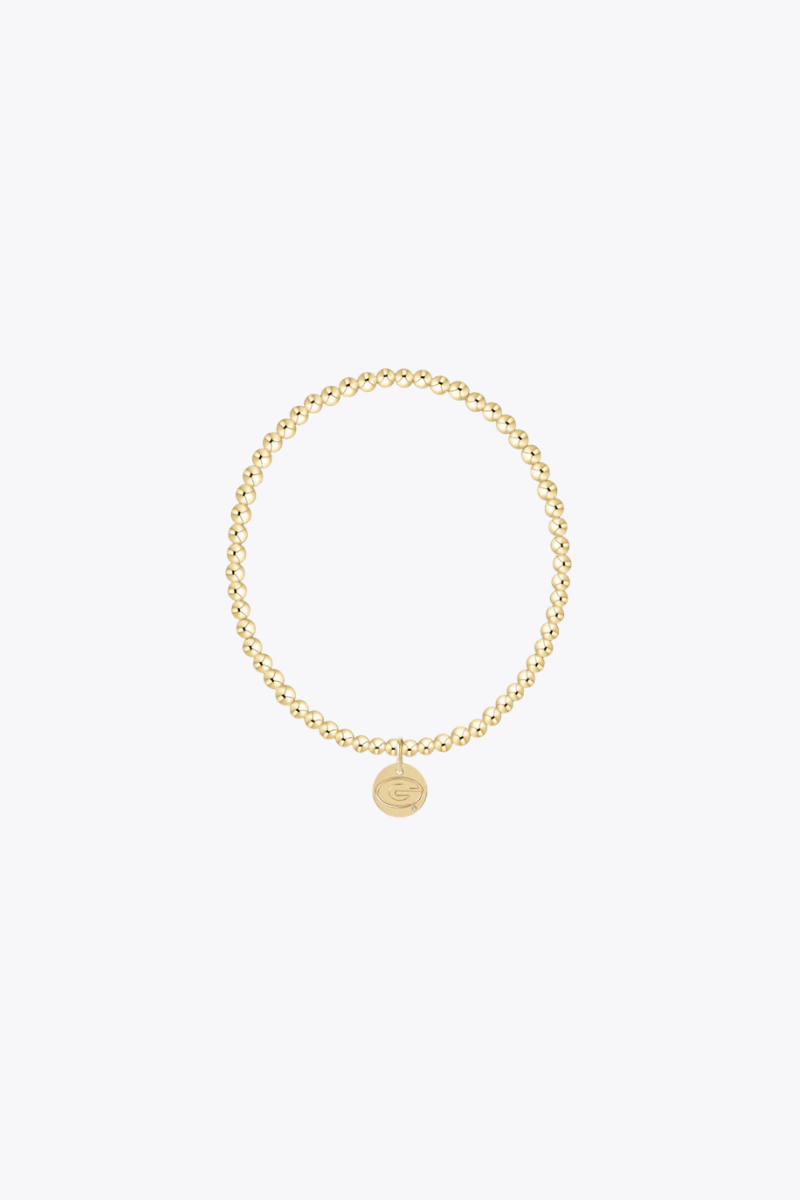 eCollegiate Extends Classic Gold 3mm Bracelet - UGA Disc