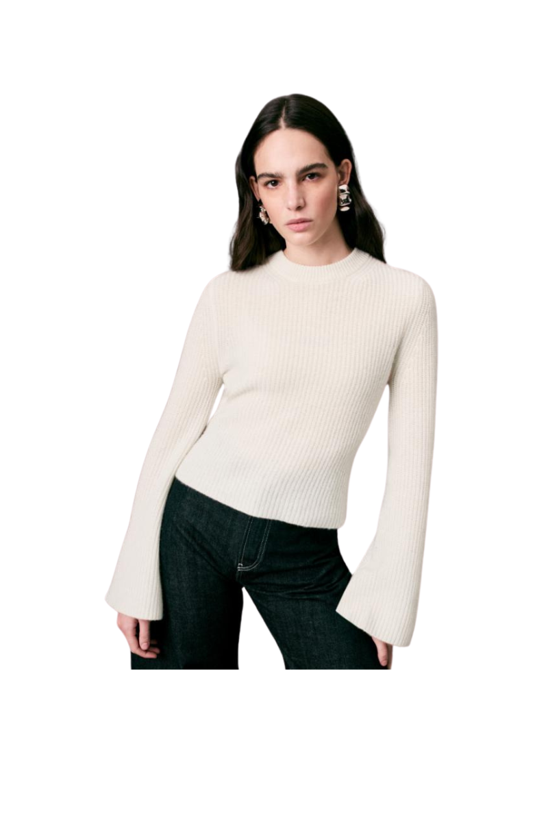 Cashmere Fluted Sleeve Top