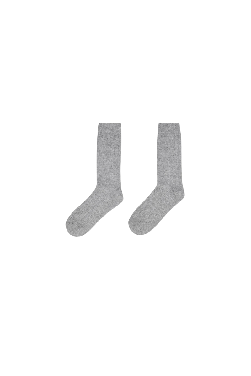 Cashmere Ribbed Socks