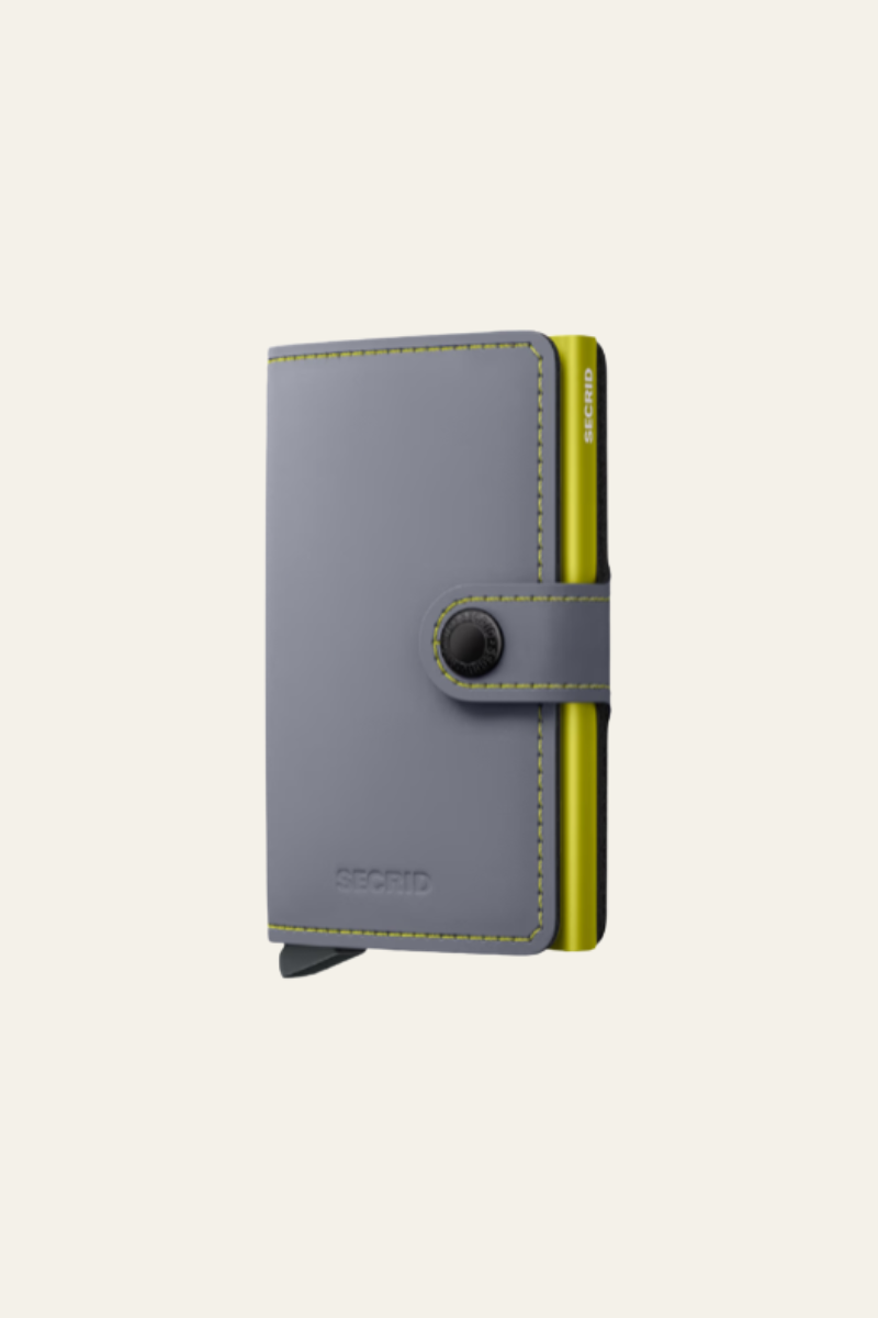 Miniwallet - Matte Grey + Lime