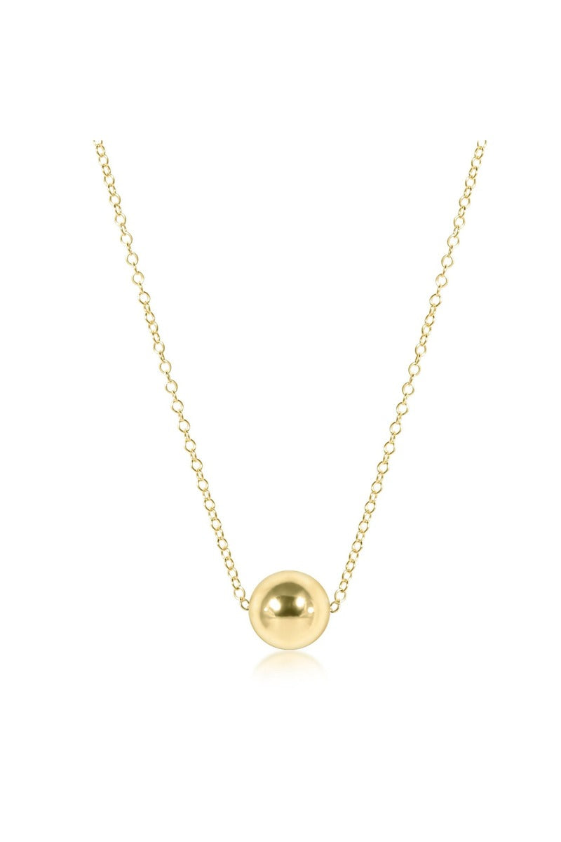 16" Necklace Gold - Classic 8mm Gold
