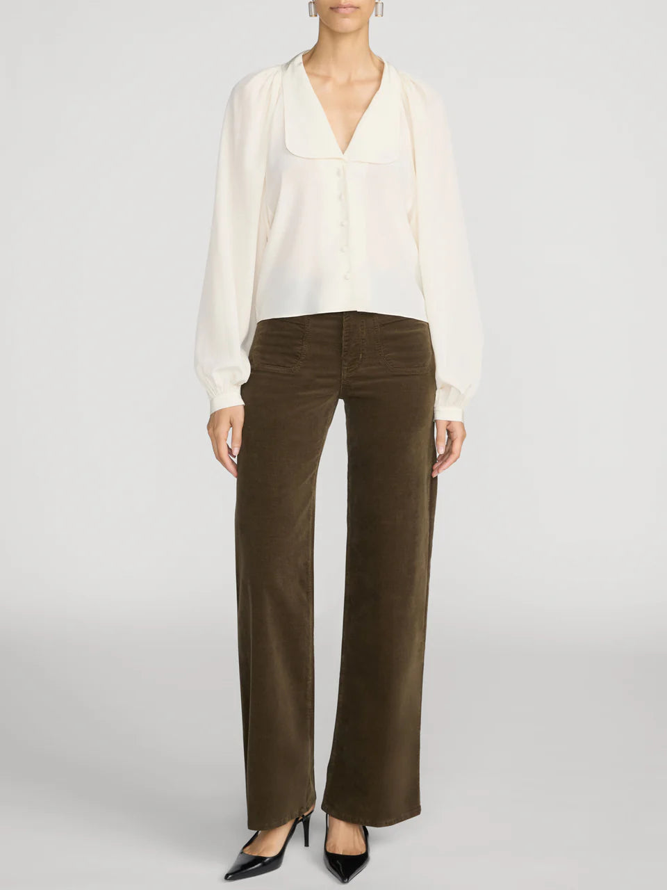 Le Slim Palazzo Modernist Pocket Corduroy