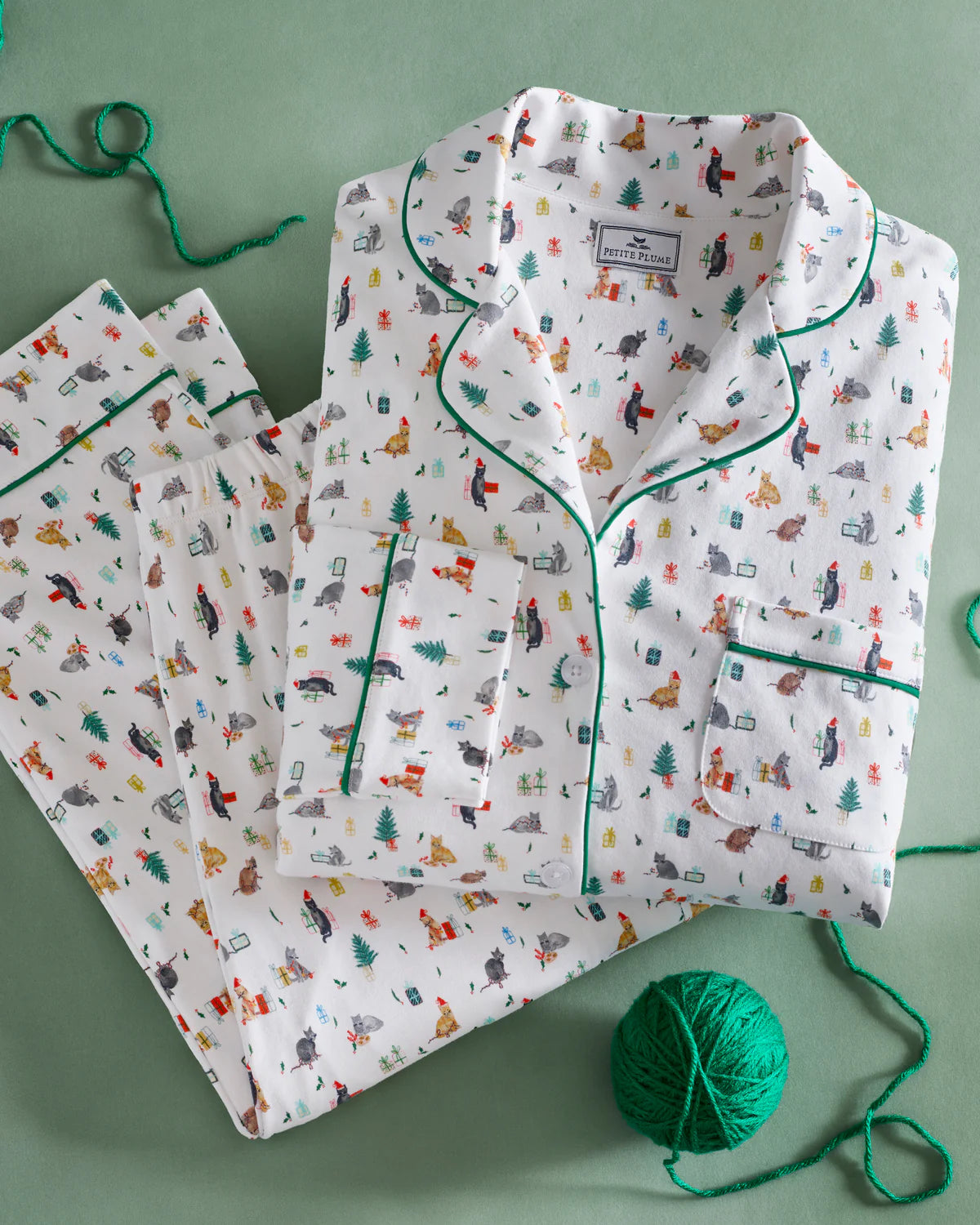 Women's Pima Pajama in Merry Meow