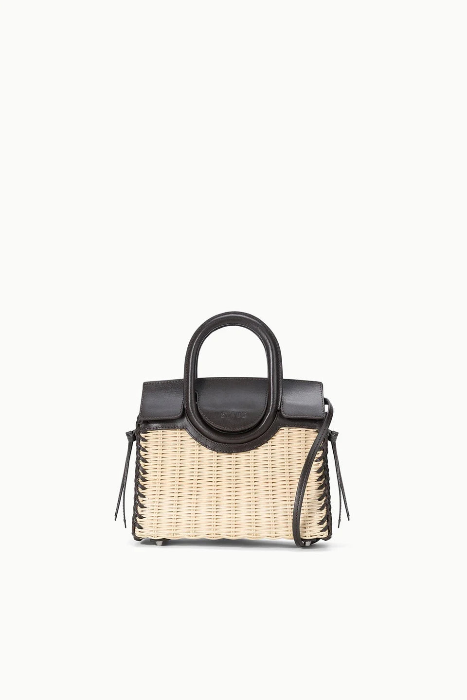 Maude Mini Wicker Carryall Natural/Espresso