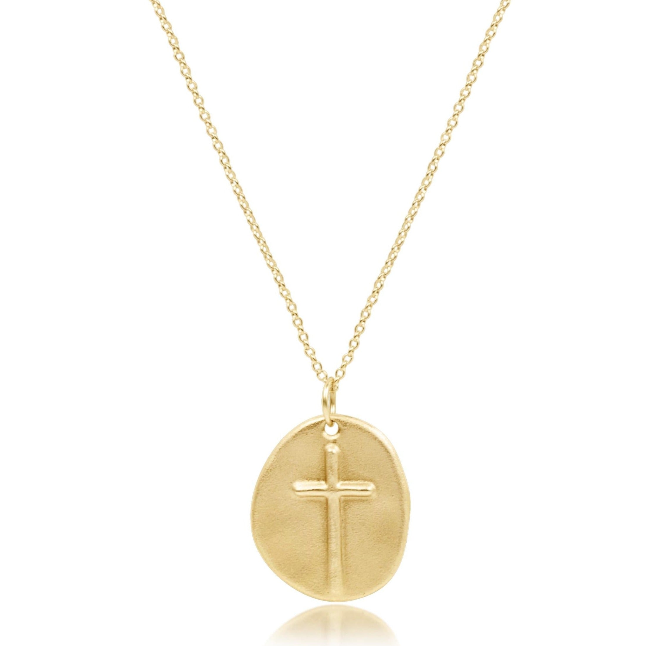 16" Necklace Gold - Inspire Love Small Gold Charm