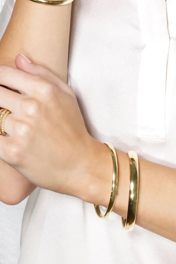 Cherish Gold Bangle Bracelet Medium