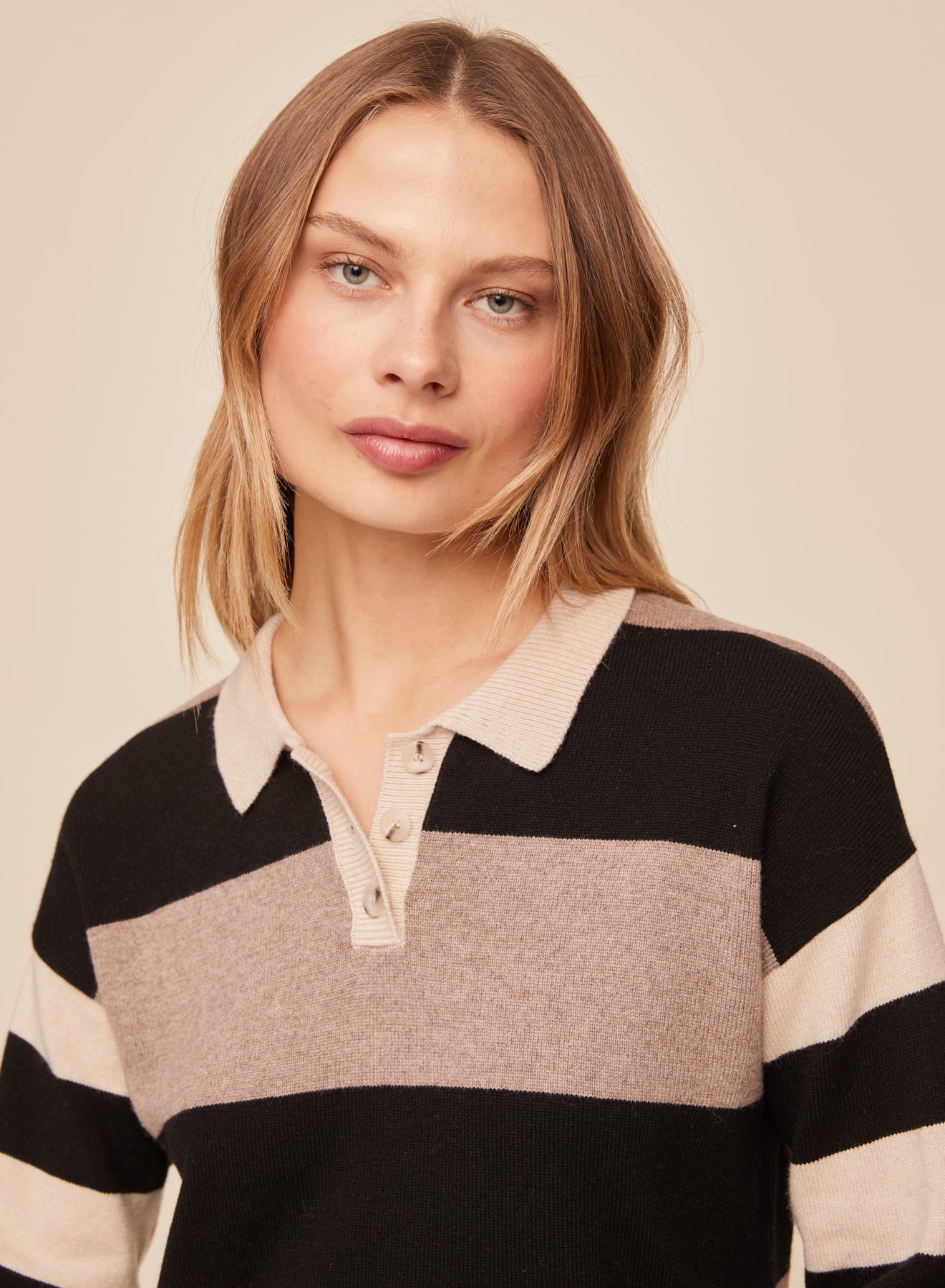 B20220-M02-304 - MIXED STRIPE POLO