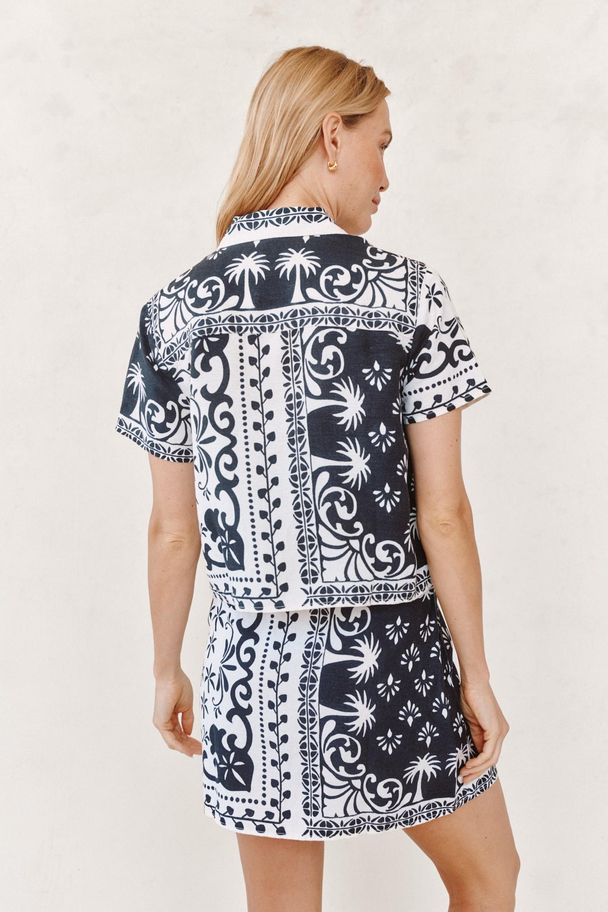 Bandana Short Sleeve Camp Shirt
