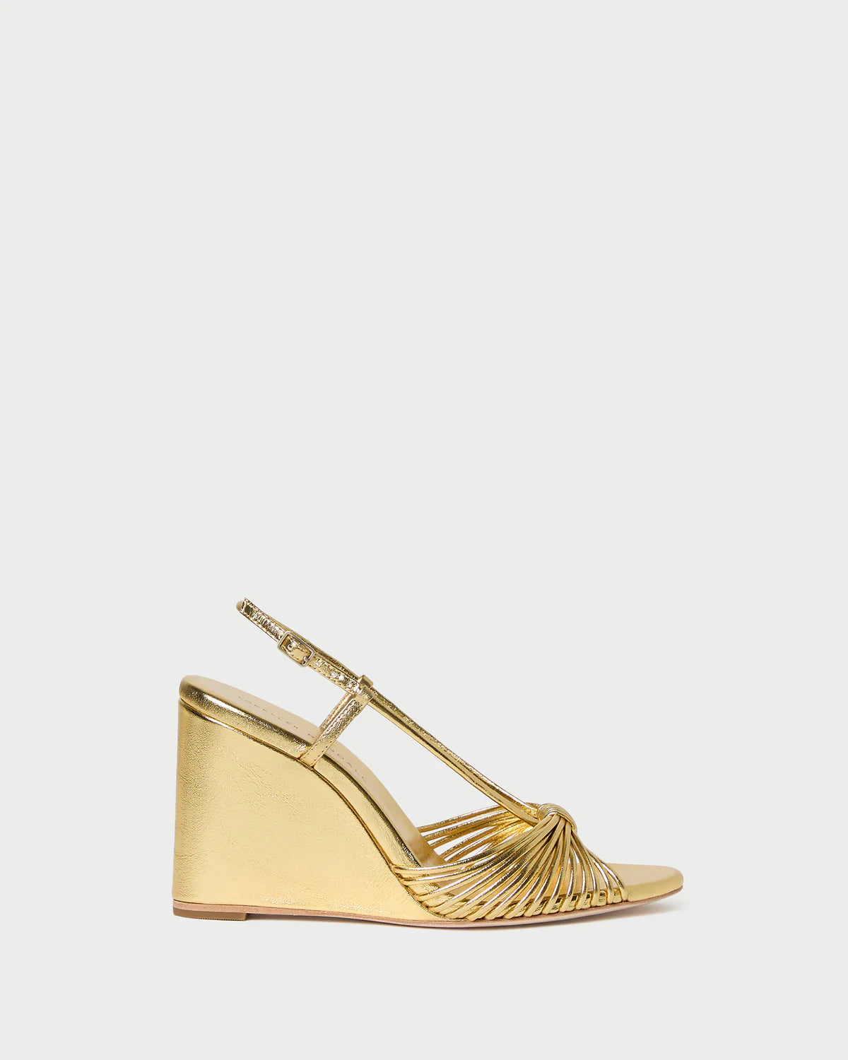 Marren Strappy Gold Slingback Wedge