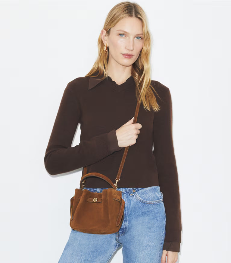 Romy Suede Mini Bucket Bag