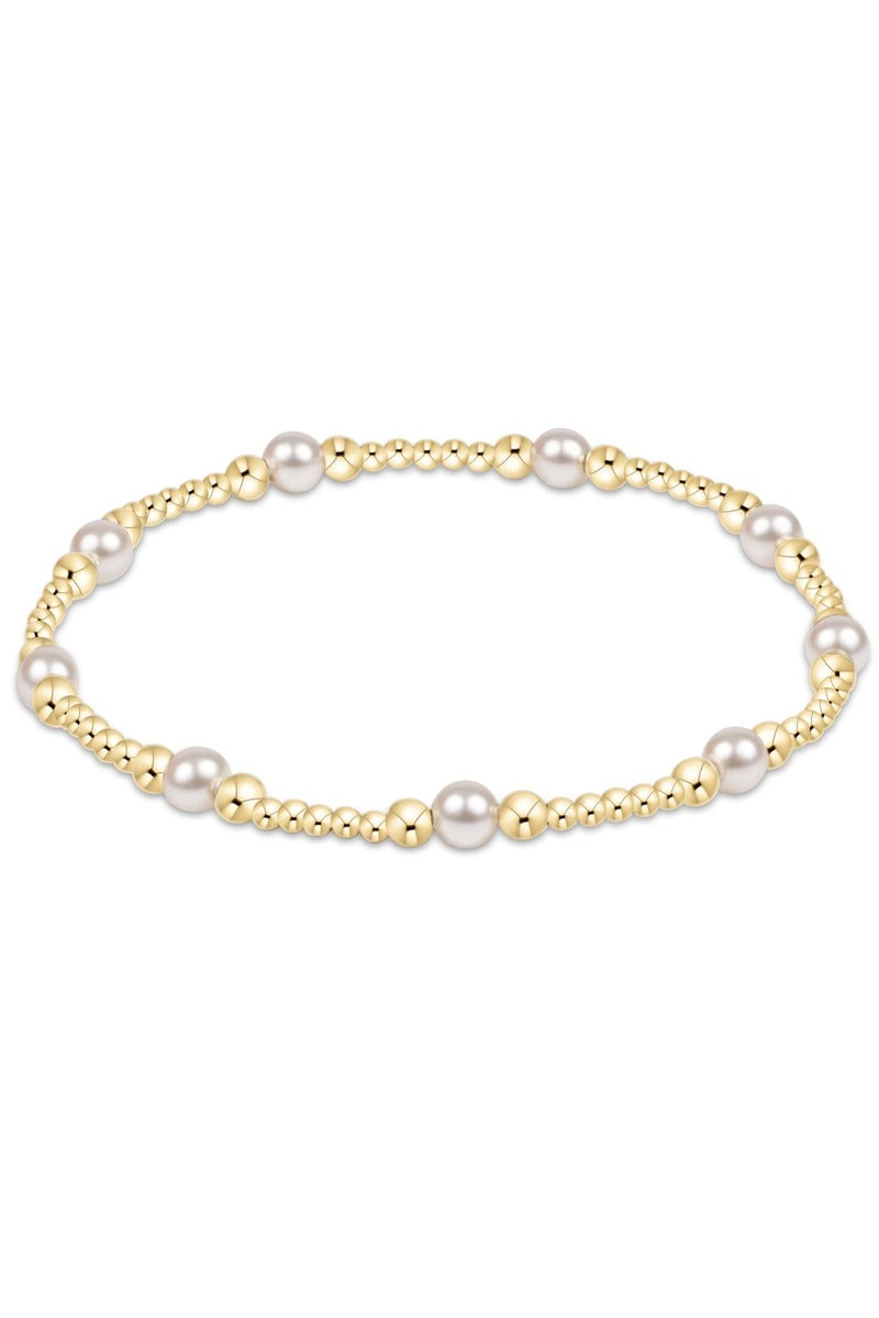 Classic Pearl 4mm Bead Bracelet