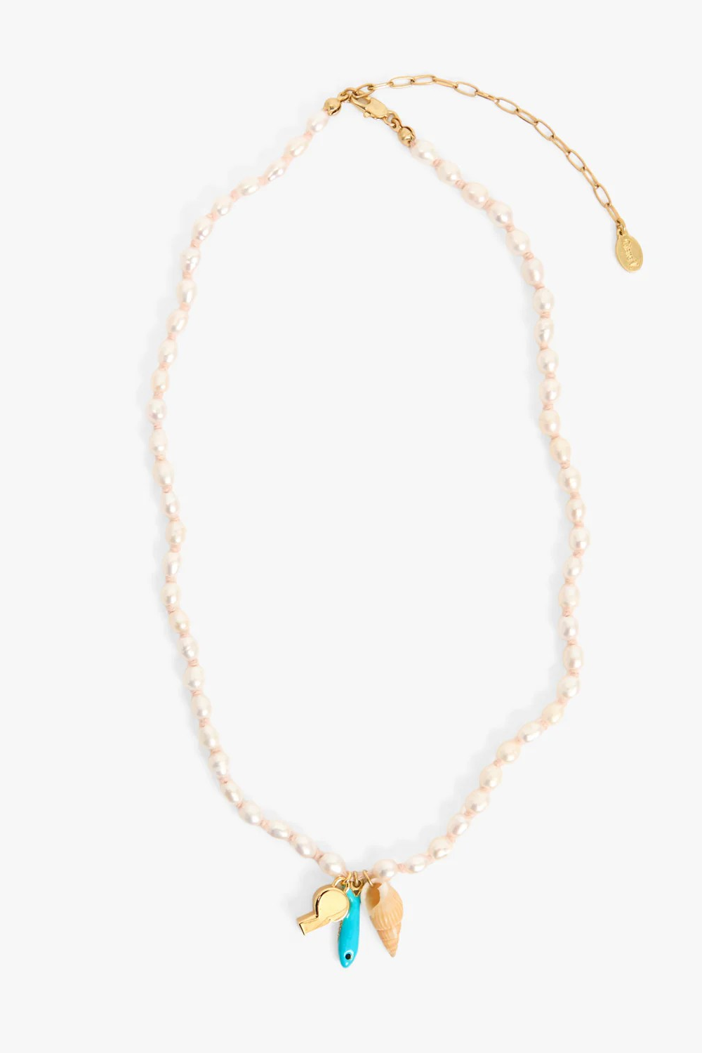 Freshwater Pearl Charm Necklace - 18"