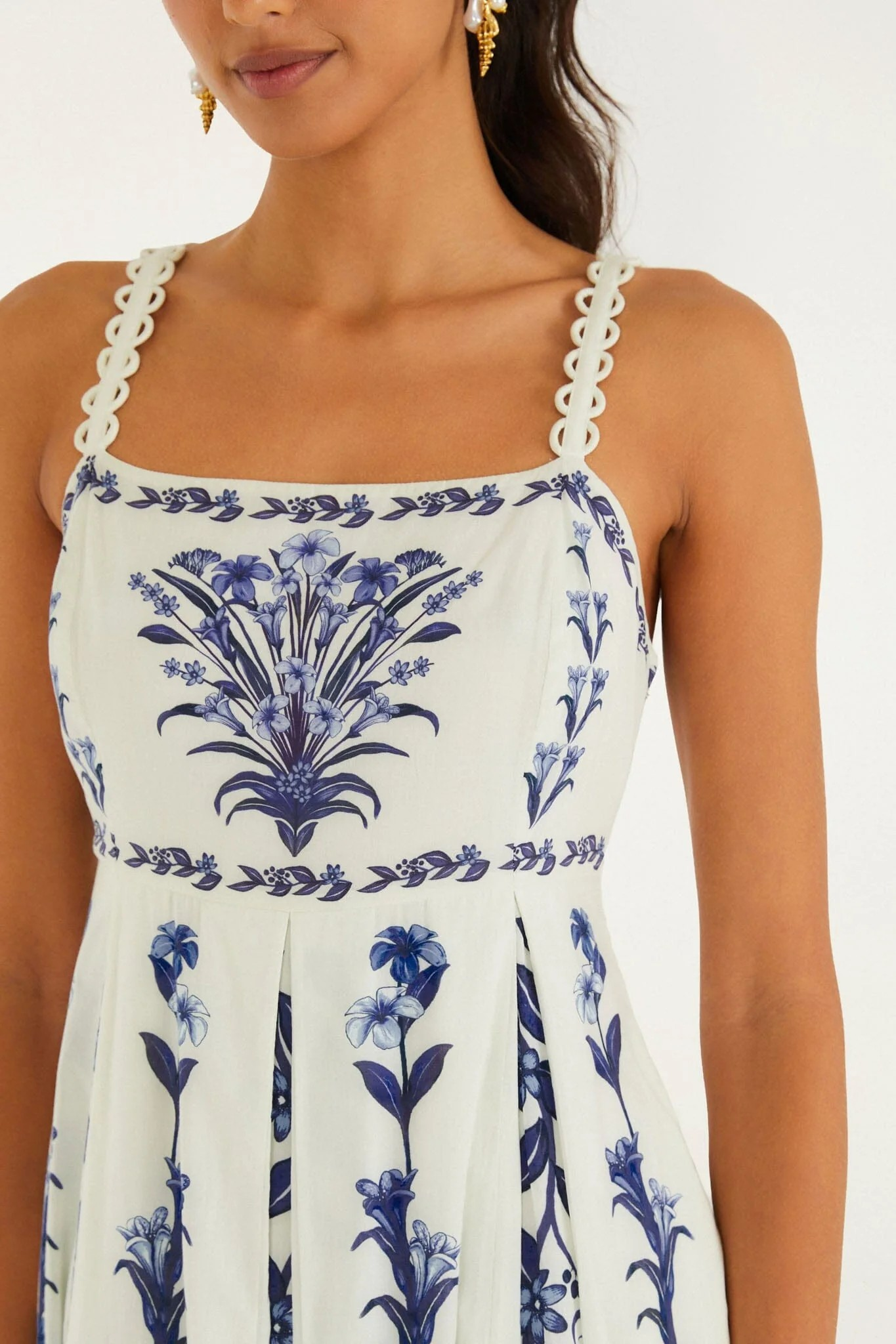 Flowers Arch Off-White Maxi Dress