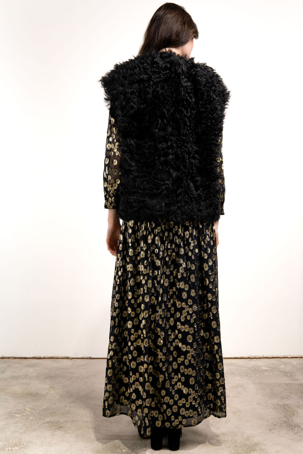 Shearling Vest Black