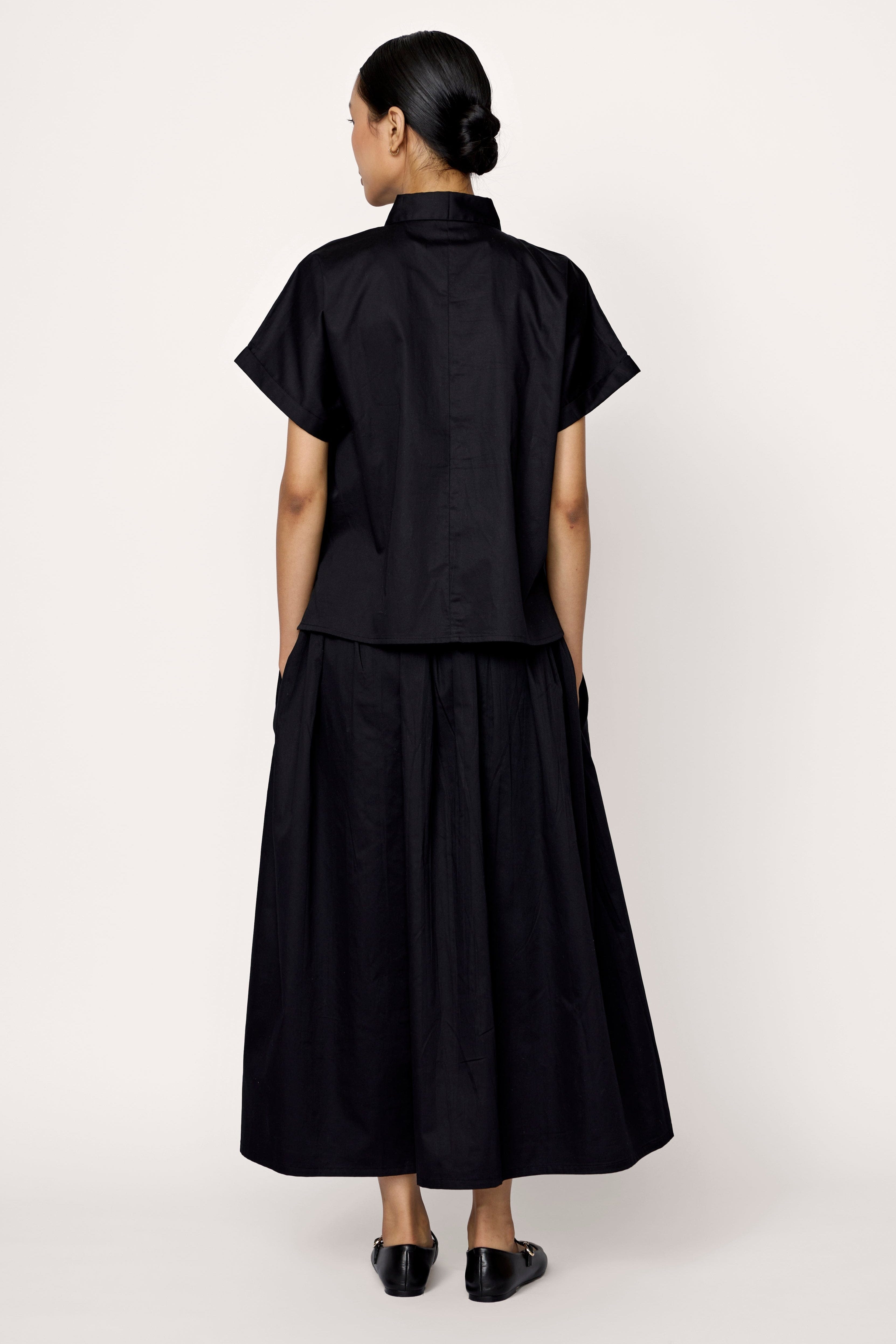 Relaxed Short Sleeve Shirt - Black